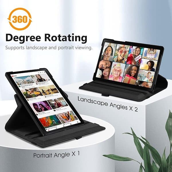 Samsung Galaxy Tab A8 10.5 (2021) SM-X200 X205 360 Degree Rotating Stand Case Cover (Black) Samsung Galaxy Tab A8 10.5 (2021) SM-X200 X205 360 Degree Rotating Stand Case Cover (Black)